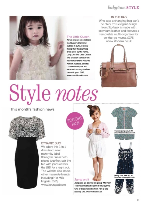 Keungzai featured in Baby & Me Exclusive Magazine